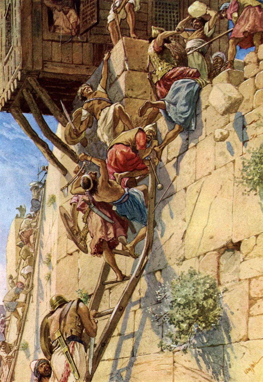 Erobringen av Jerusalem fra jebusittene - Bibelen av William Brassey Hole