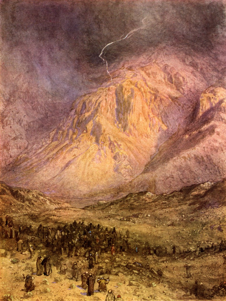 Å gi loven på Sinai-fjellet. - Bibelen av William Brassey Hole
