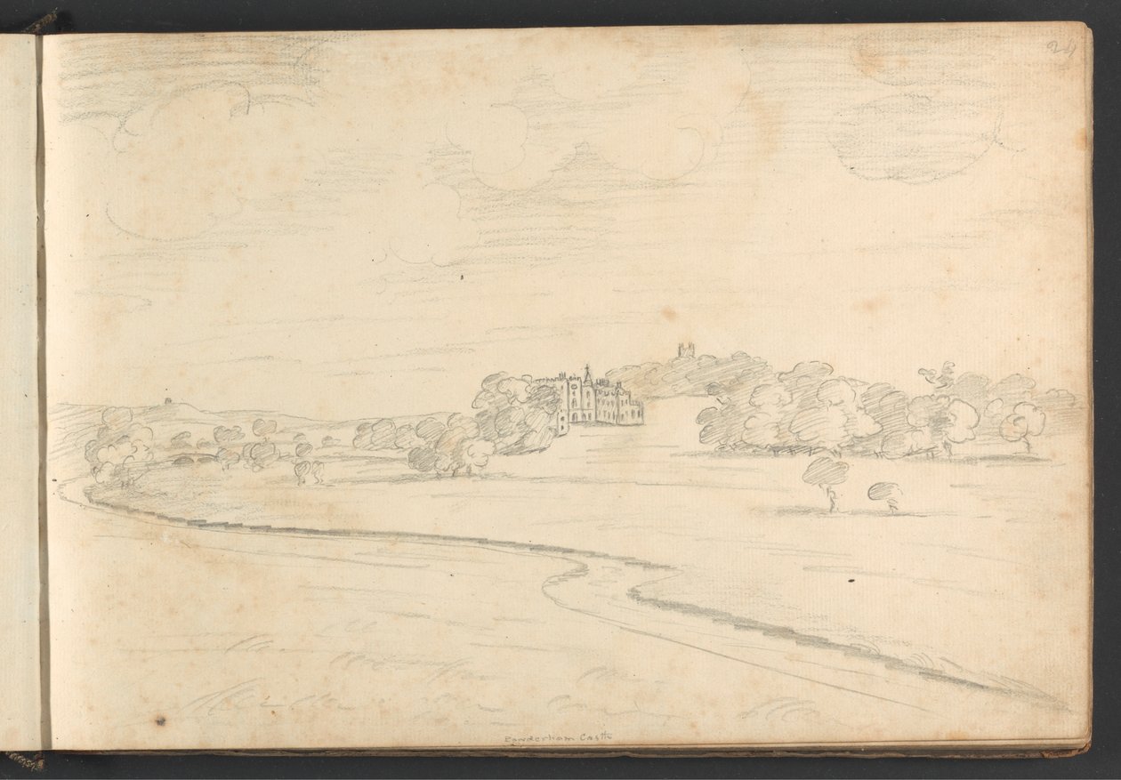 Powderham Castle av William Brockedon