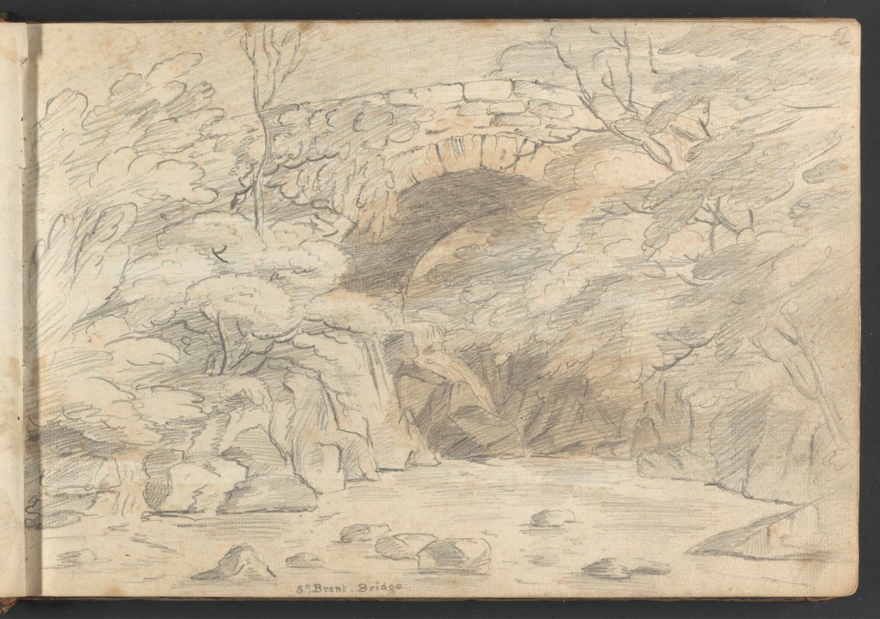 South Brent Bridge av William Brockedon