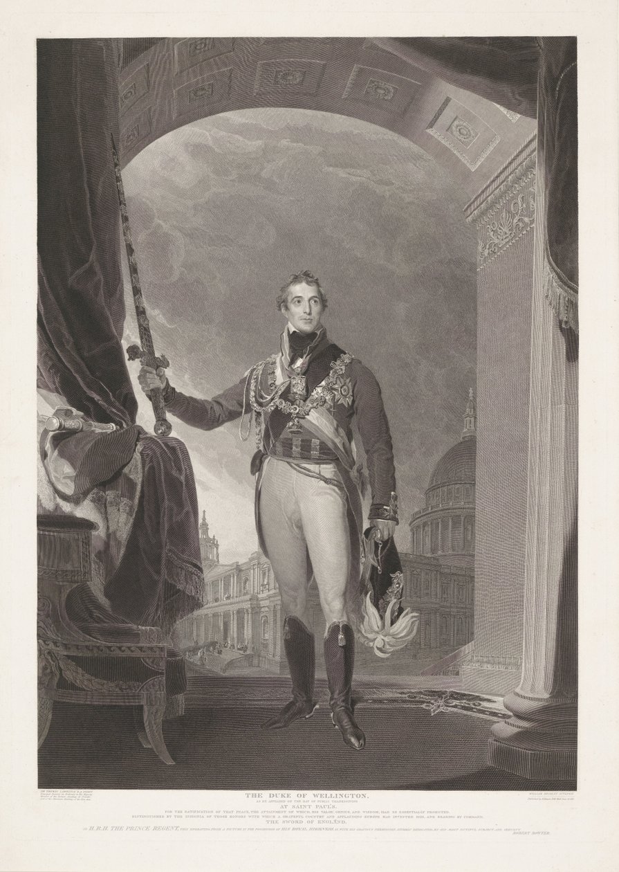 Portrett av Arthur Wellesley, hertog van Wellington The Duke of Wellington (tittel på objekt) av William Bromley (I)