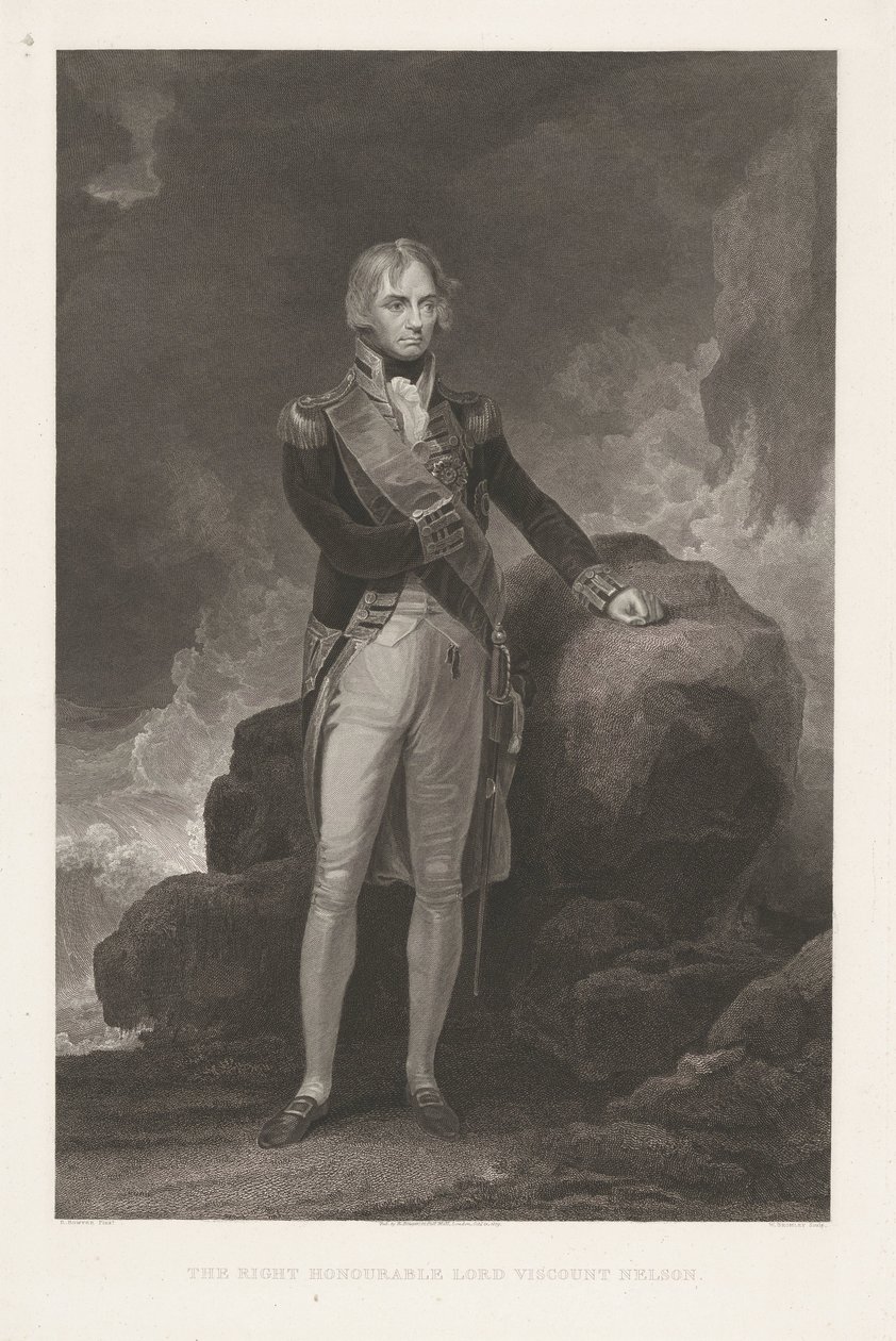 Portrett av Horatio Nelson Høyre ærede Lord Viscount Nelson (tittel på objekt) av William Bromley (I)
