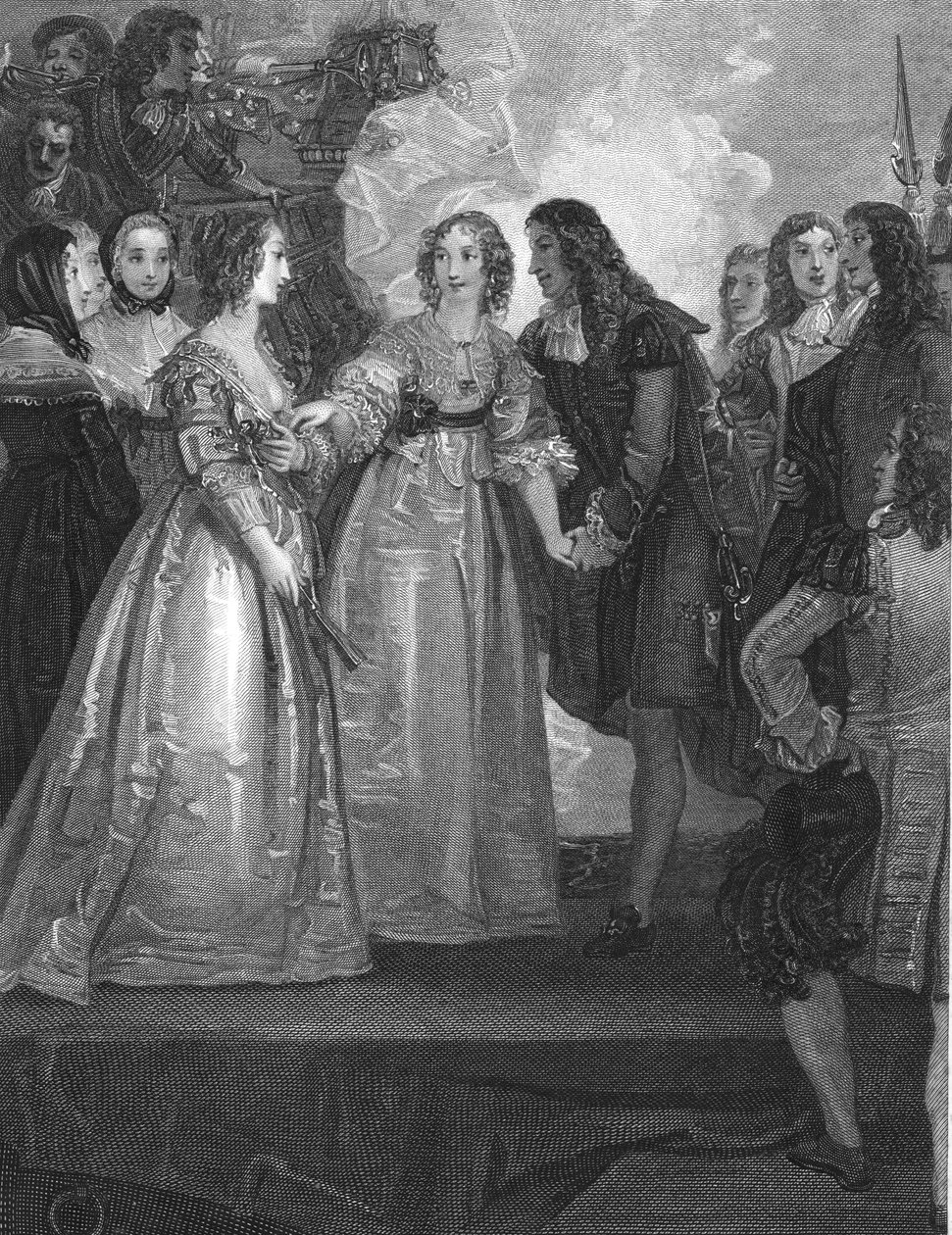 Charles II mottok hertuginnen av Orleans i Dover, 1670, 1804 av William Bromley