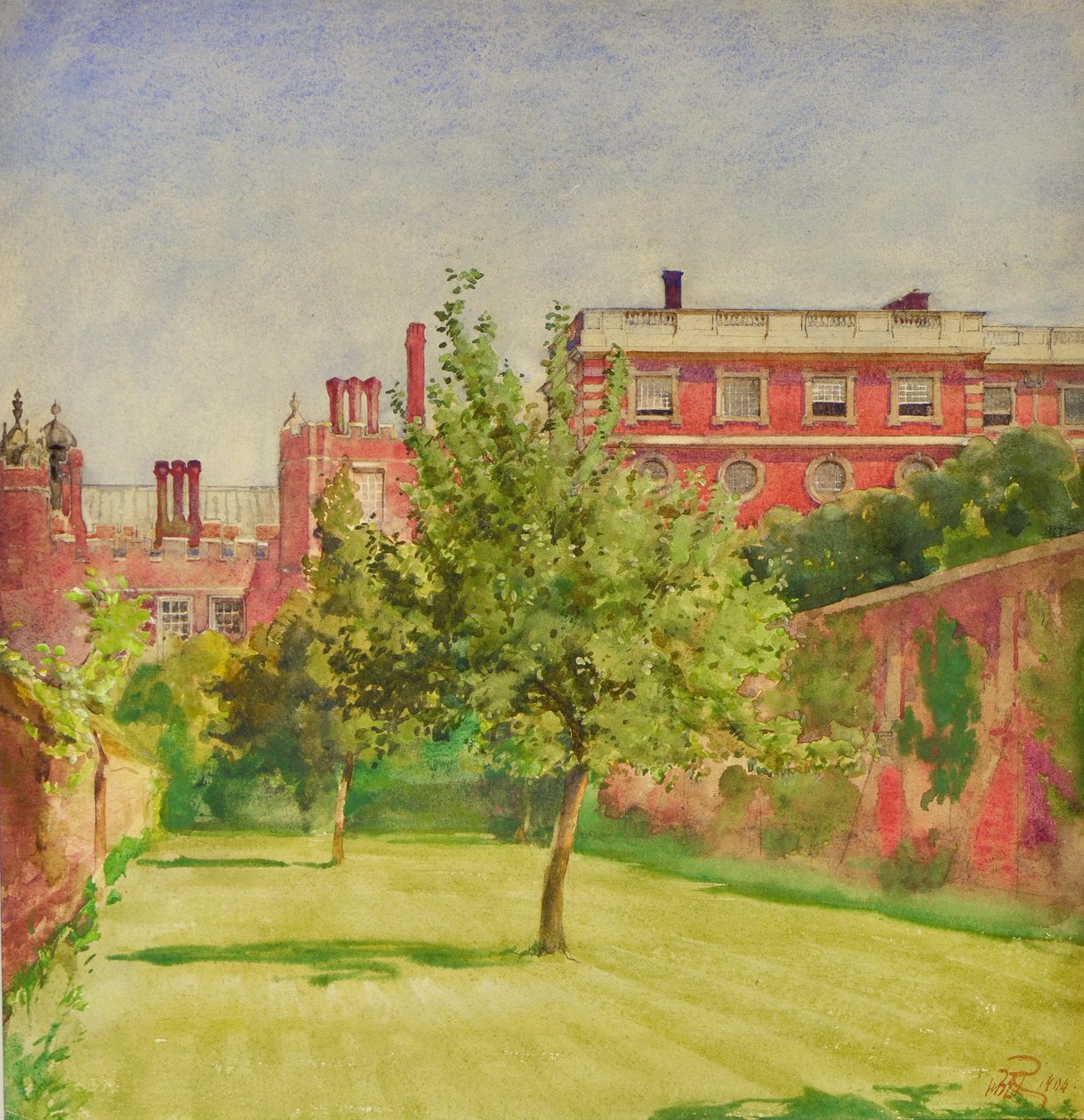Hampton Court fra den private hagen av William Bruce Ellis Ranken