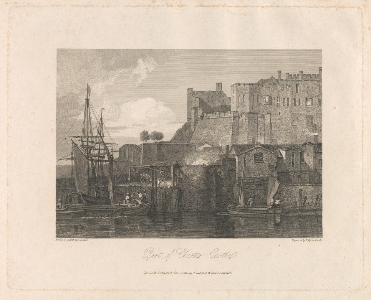 En del av Chester Castle av William Byrne