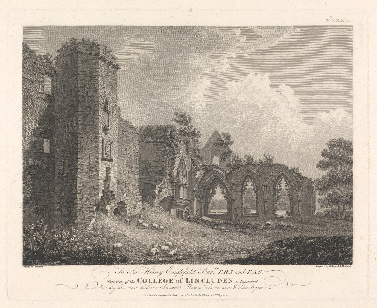 Ruinene av College of Lincluden av William Byrne