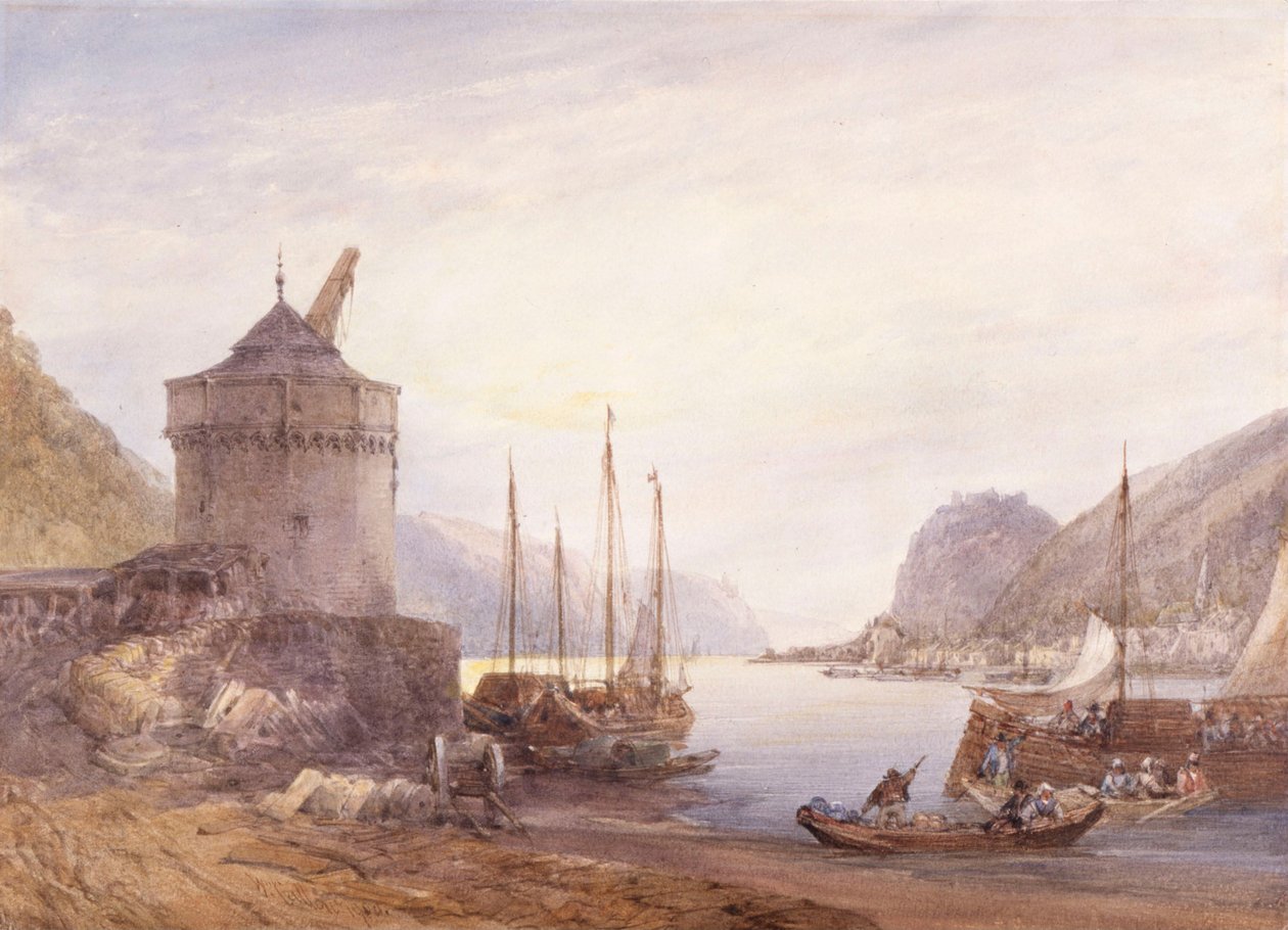 Andernach ved Rhinen av William Callow