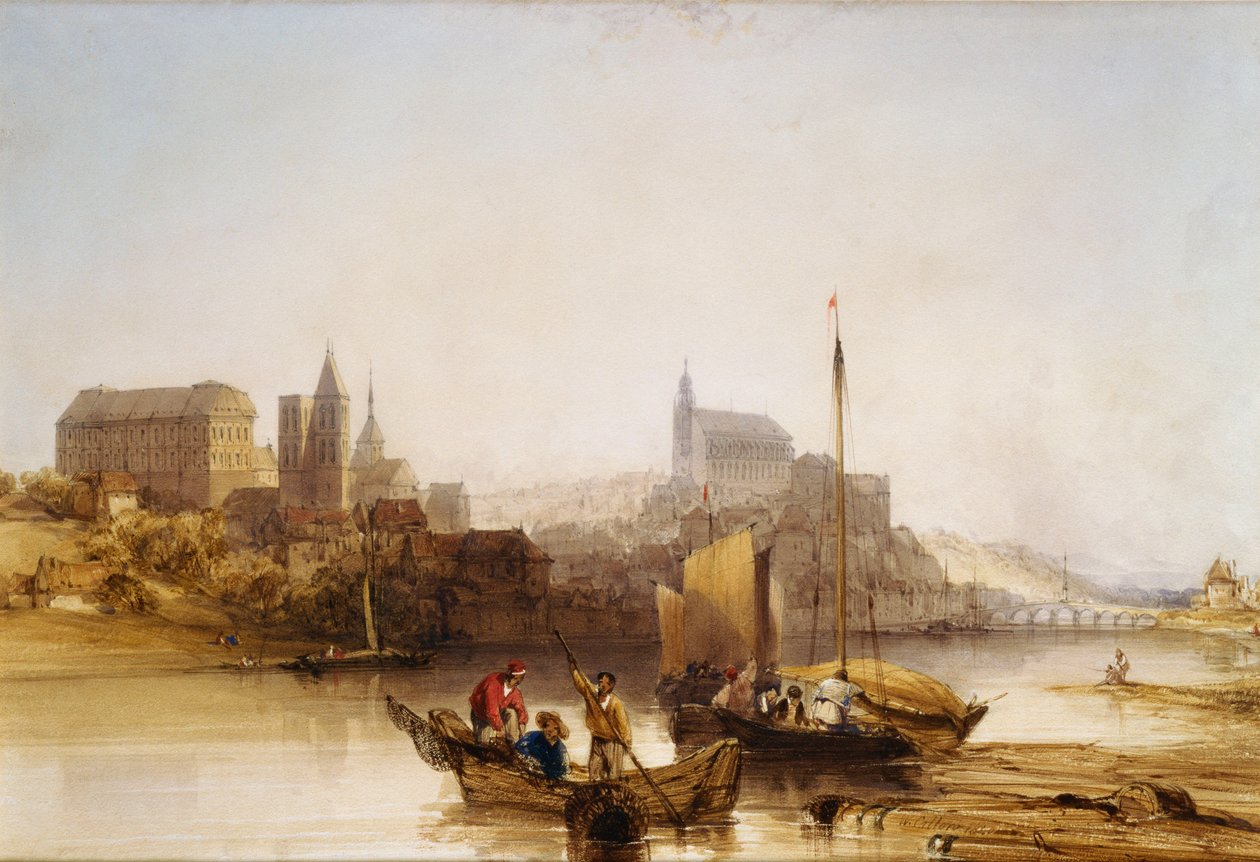 Blois ved Loire, 1840 av William Callow