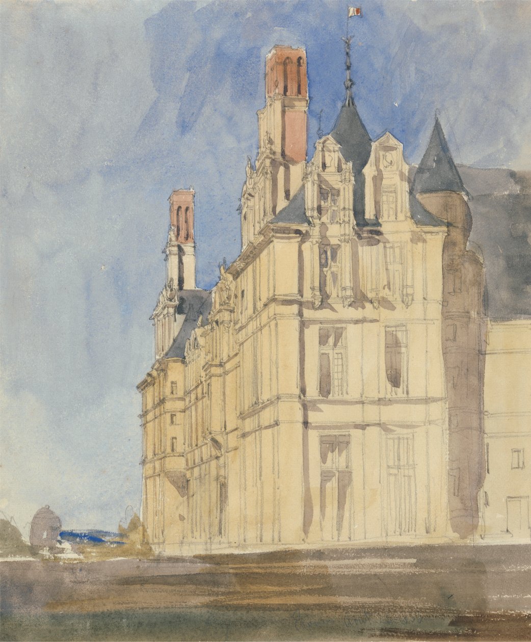 Chateau d'Ecouen av William Callow