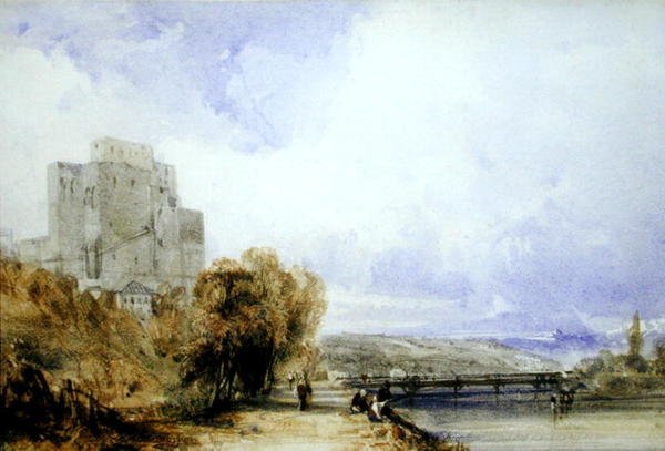 Chateau de Montboucher (akvarell på papir) av William Callow