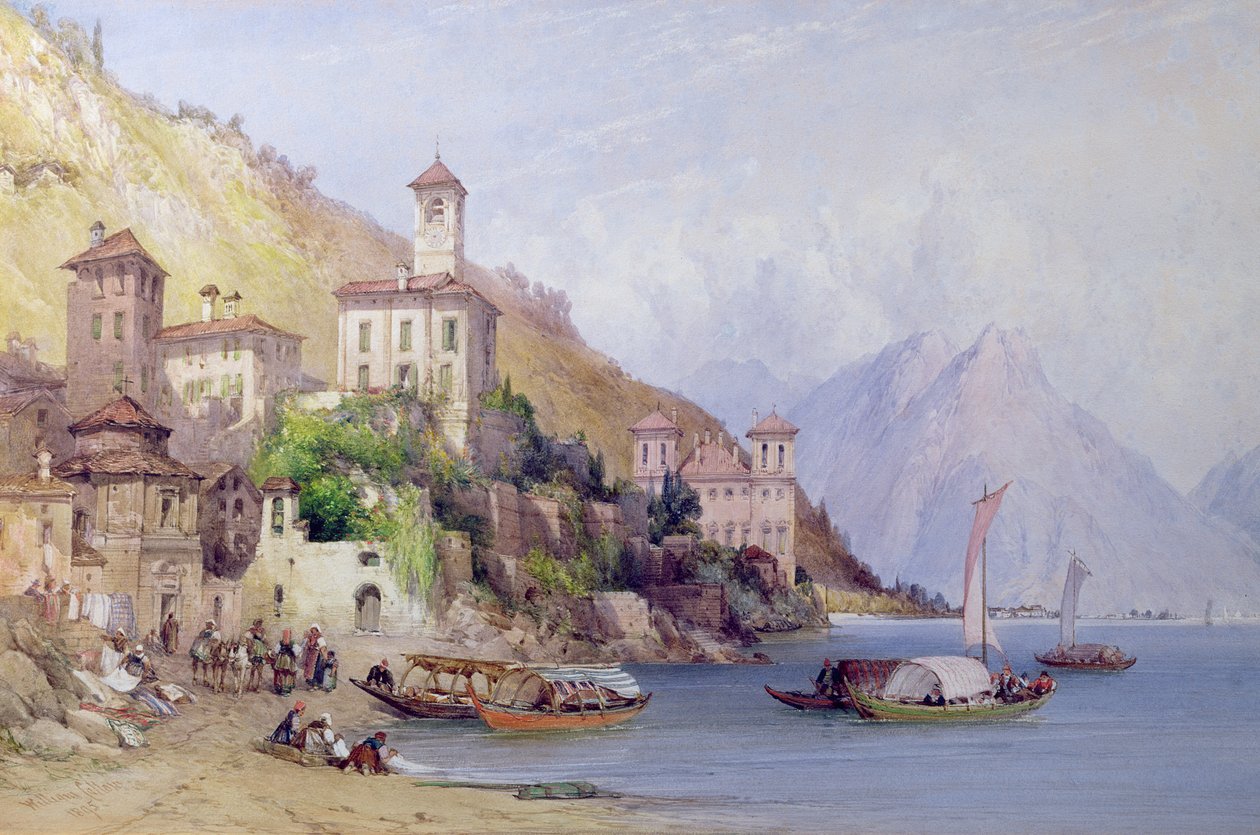 Gravedona, Comosjøen, 1895 av William Callow