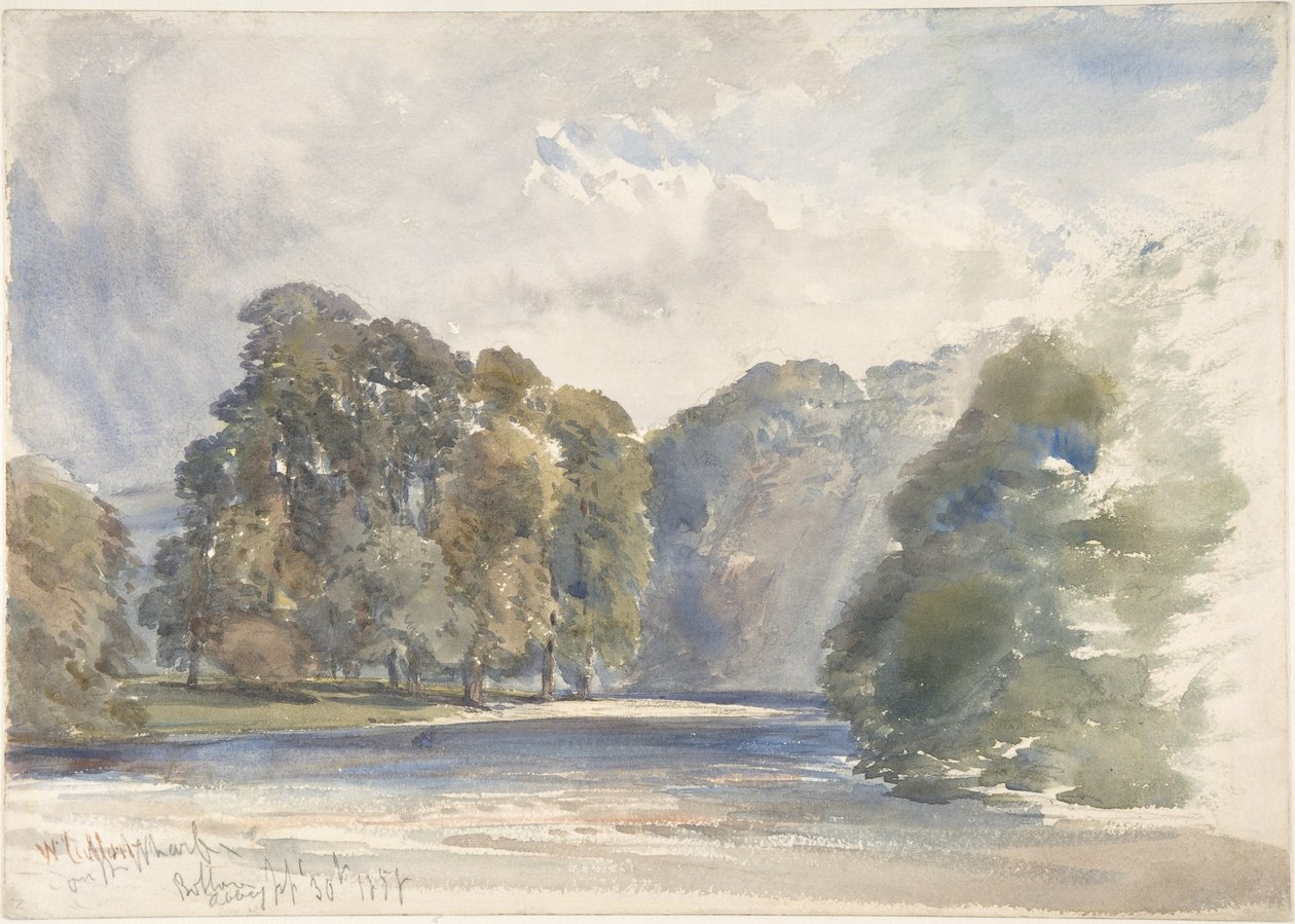 Ved Wharfe, Bolton Abbey av William Callow