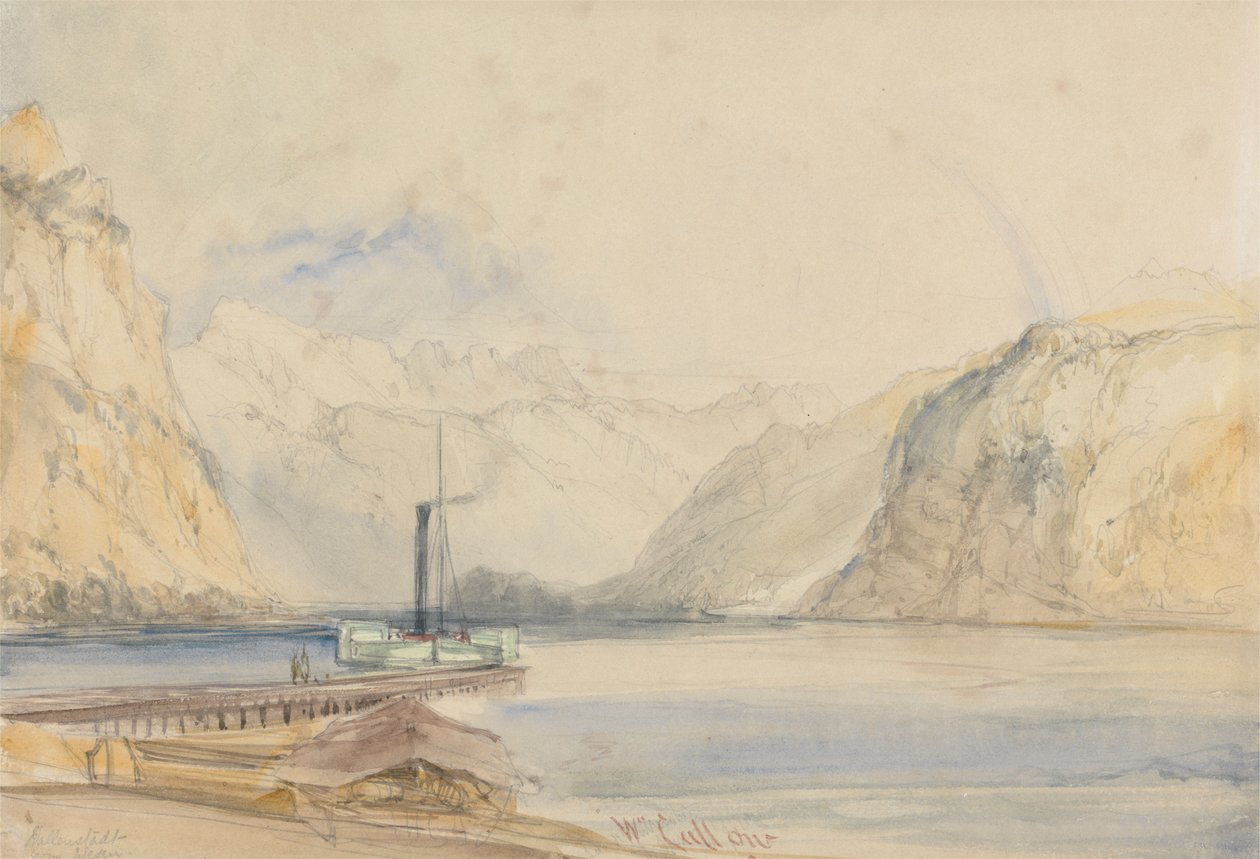 Wallenstadt fra Wesen, Sveits av William Callow