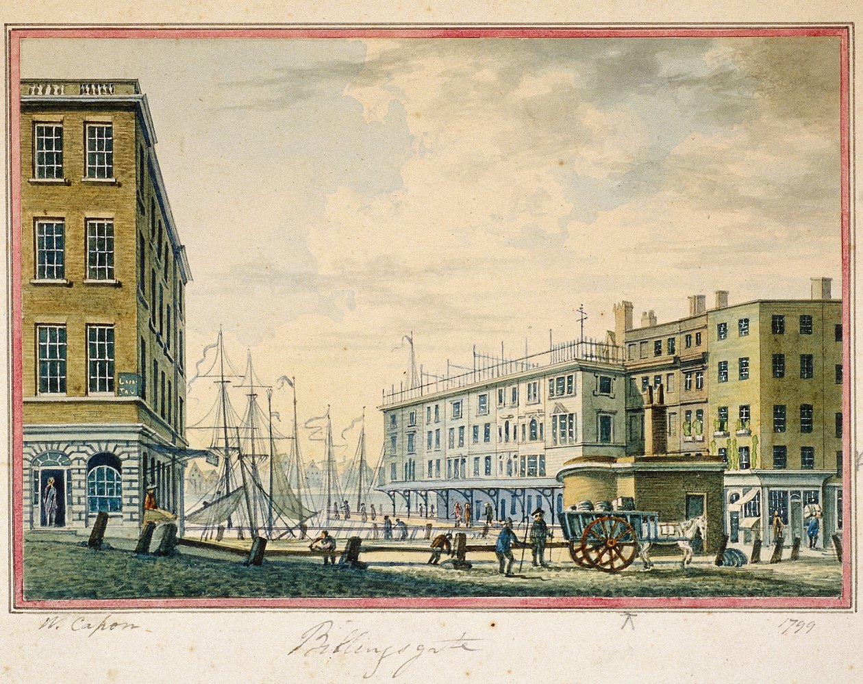 Billingsgate Market, London, 1799 av William Capon