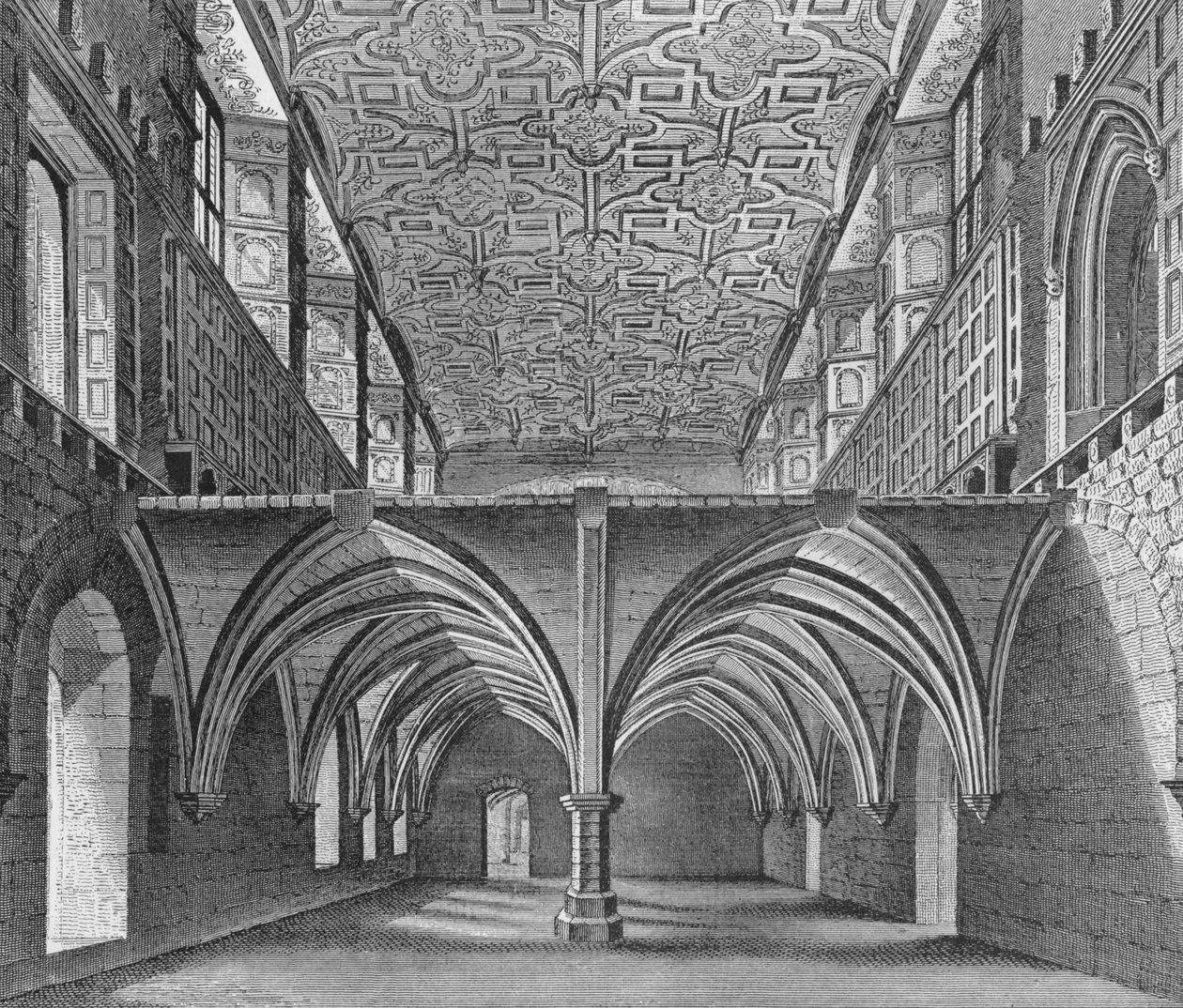 Krypten til Nonneklostret St Helen, Bishopsgate, City of London, c1819 1906 av William Capon