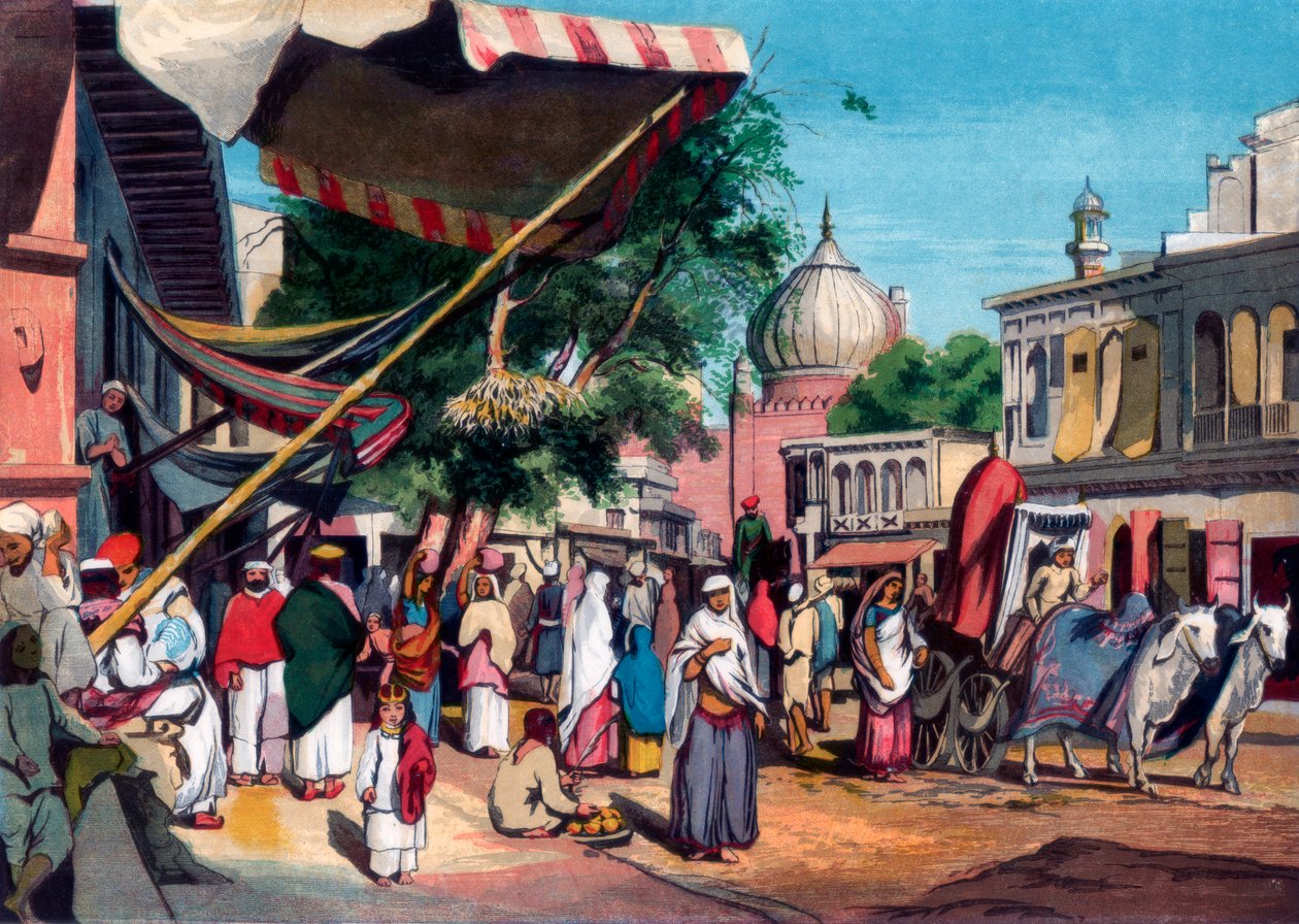 En gate på baksiden av Jami Masjid, Delhi, India, 1857. av William Carpenter