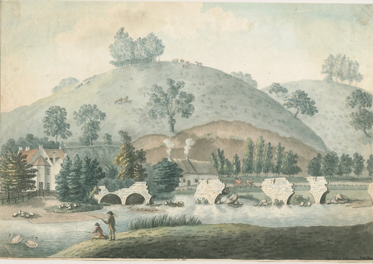 Wolseley Bridge: vannfargemaleri, nd [1796-1839] av William Carter