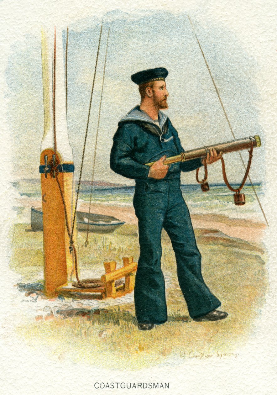 Britisk kystvakt, c1890-c1893 av William Christian Symons