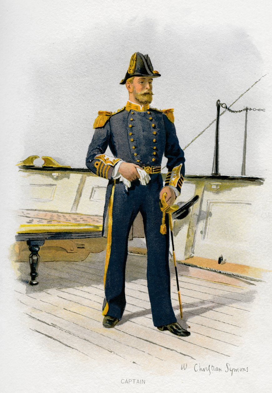 Royal Navy Captain, c1890-c1893. av William Christian Symons
