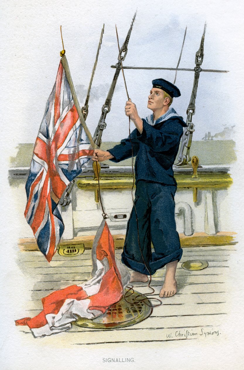 Royal Navy sjømannssignalering, c1890-c1893 av William Christian Symons