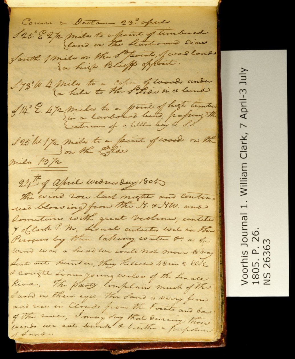 Kurs og distanse 23. april. . . . av William Clark