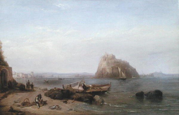 A View of Ischia (olje på lerret) av Clarkson Frederick Stanfield