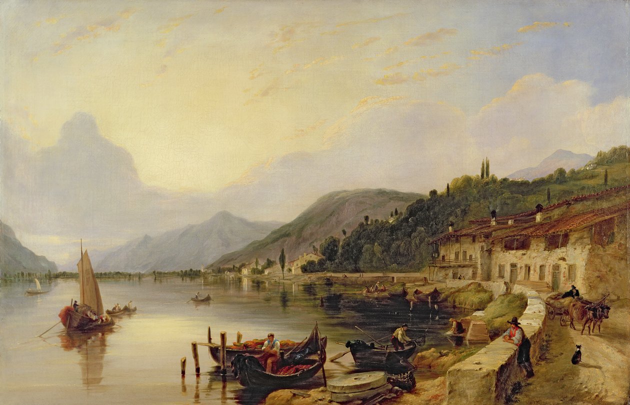 Iseosjøen, Italia av Clarkson Frederick Stanfield
