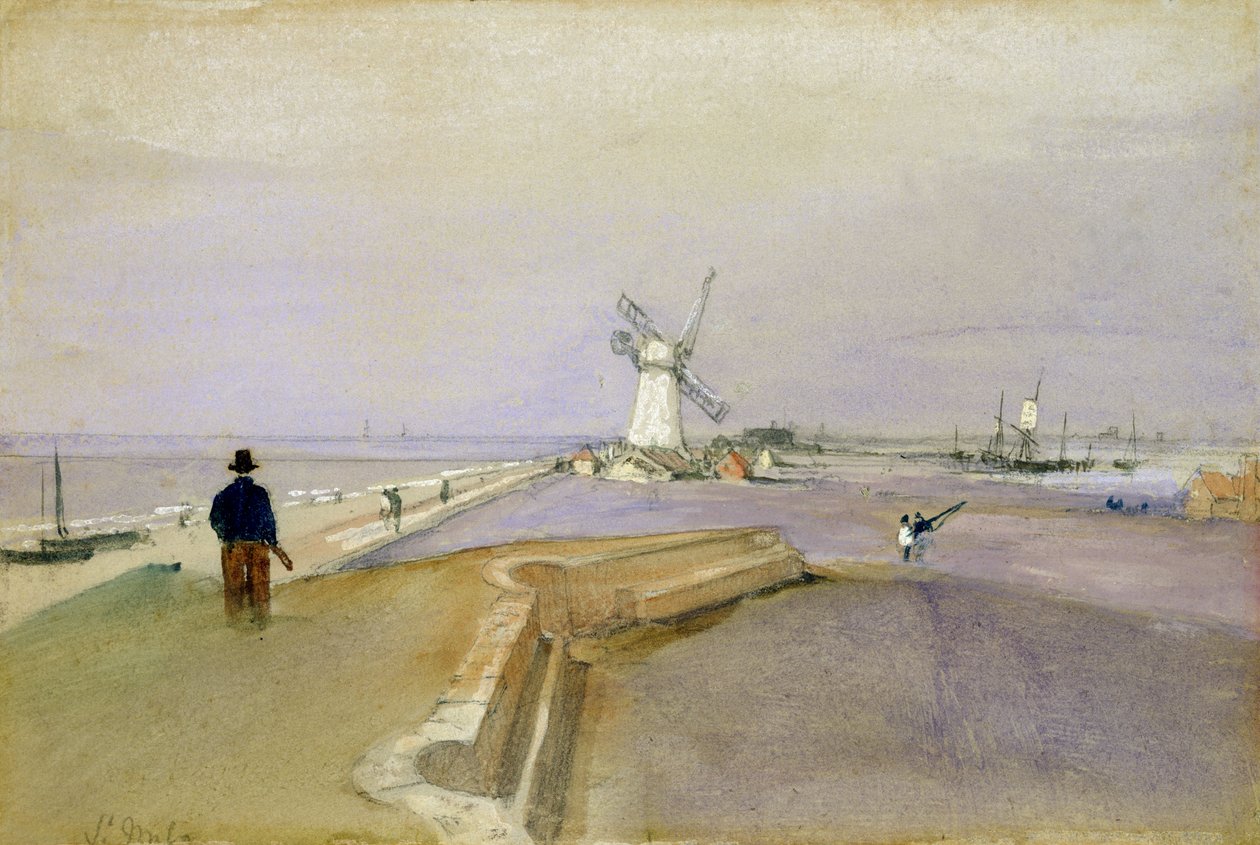 St. Malo (grafitt, akvarell og kroppsfarge på papir) av Clarkson Frederick Stanfield