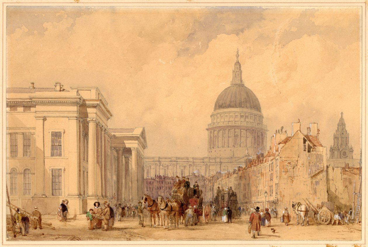 Postkontoret, St Martins le Grand, London, med St Paul
