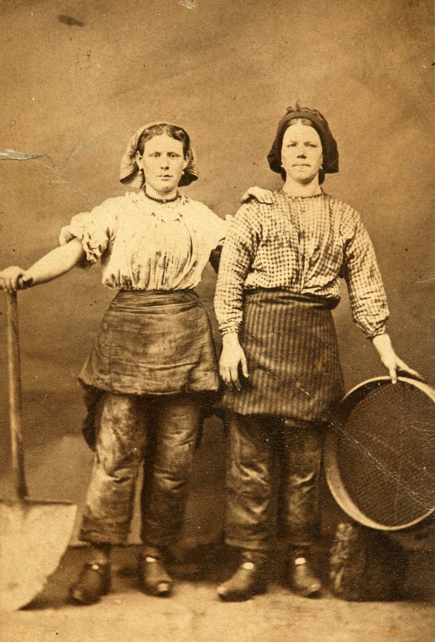 Portrett av to arbeidere ved Tredegar Iron Works, Wales av William Clayton