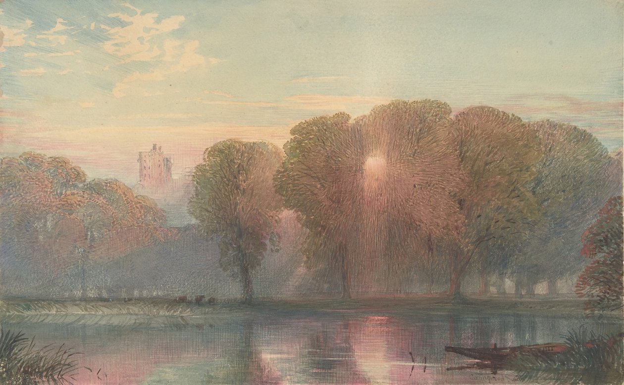 Windsor fra Datchet, 1870-78. av William Collingwood Smith