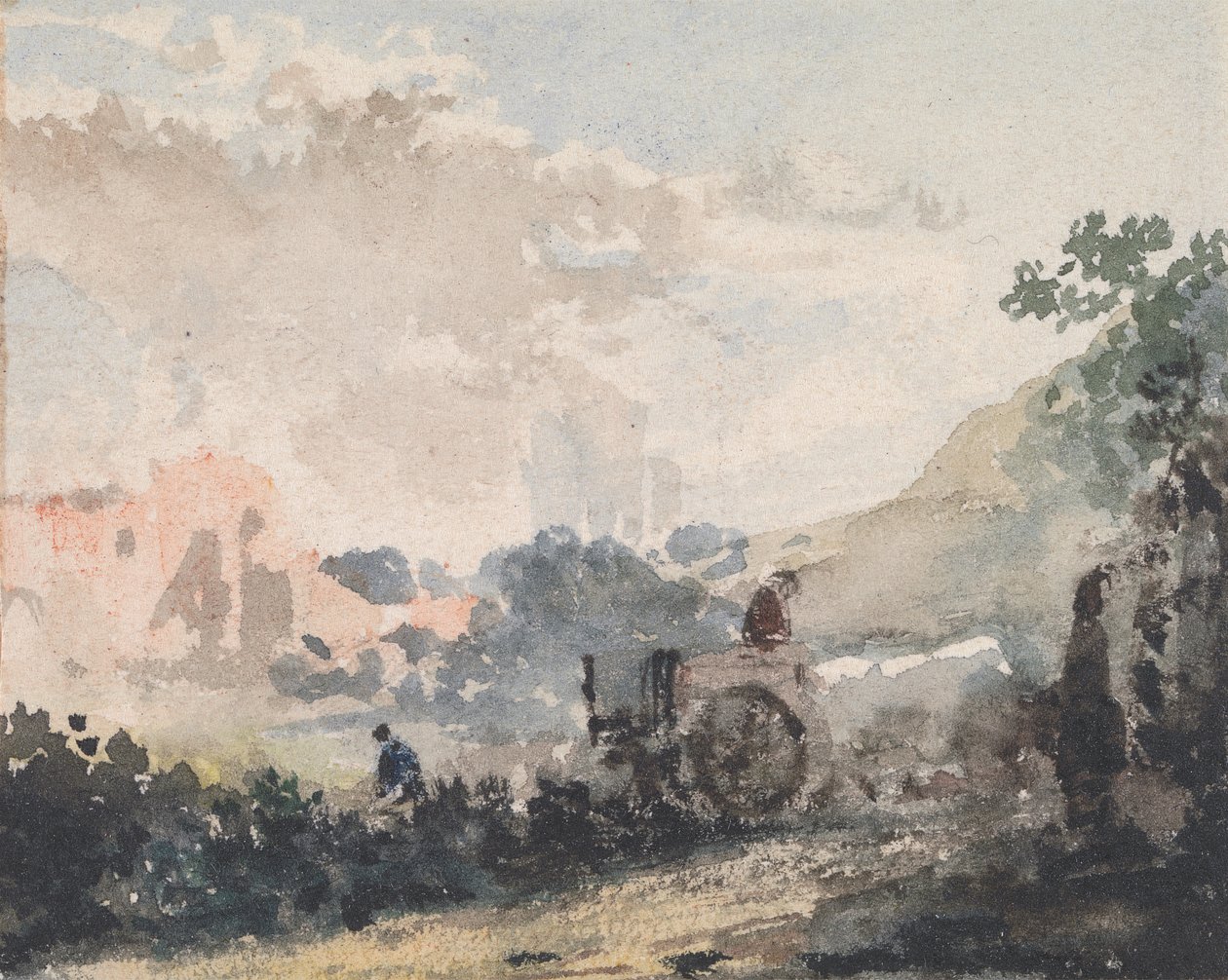 Landskap med vogn av William Collins