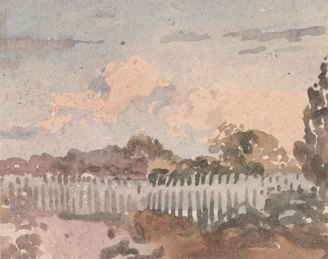 Landskap med gjerde av William Collins