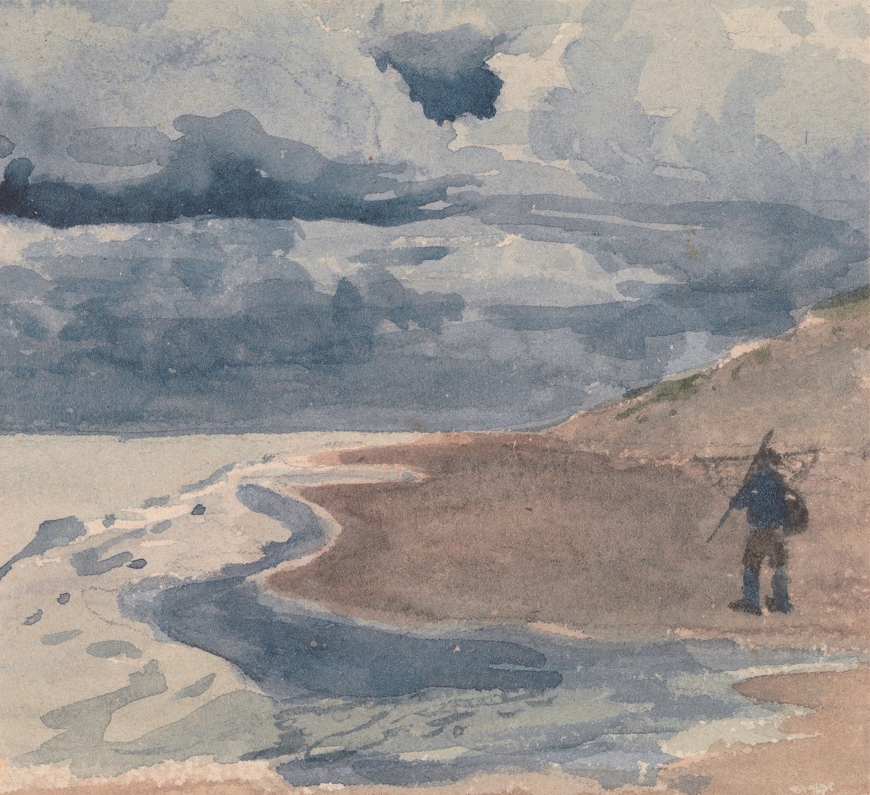 Landskap med mannen på stranden av William Collins
