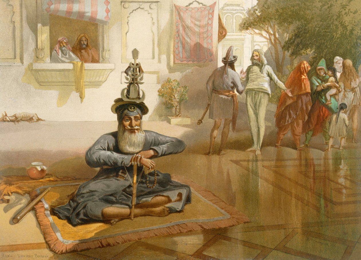 Akali ved den hellige tanken, Amritsar, fra 