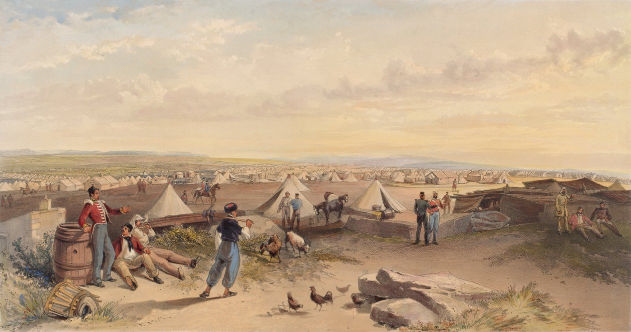 ?Leir for 4. divisjon 15. juli 1855? av William Crimea Simpson