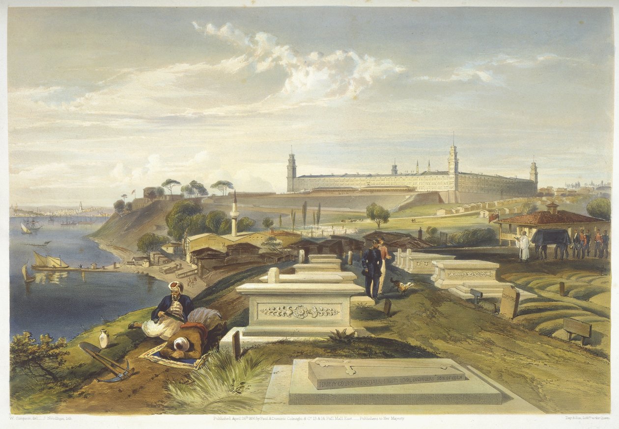 Hospital and Cemetery, Scutari, tallerken fra 