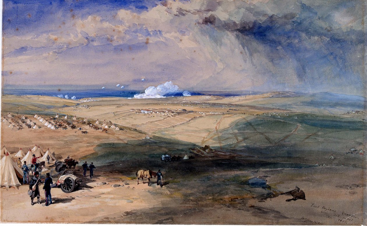 Lord Raglans kvartaler før Sebastopol, november 1854 av William Crimea Simpson