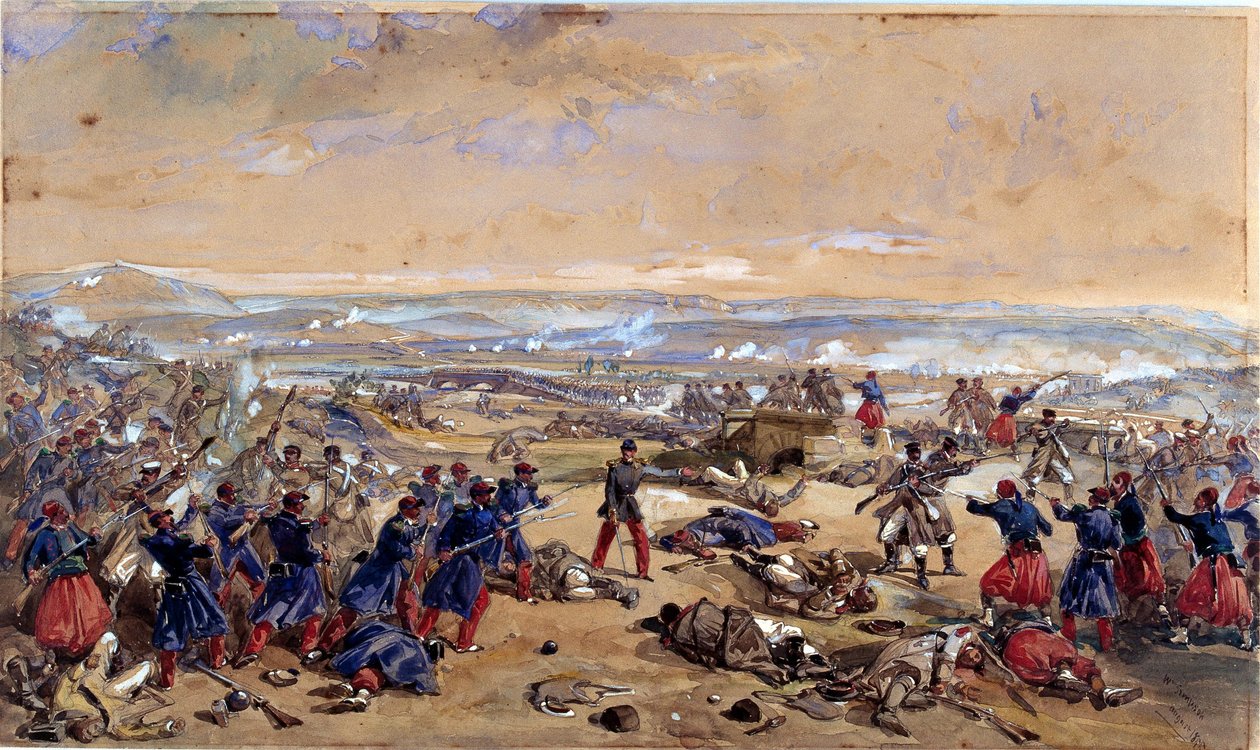 Slaget ved Tcherneya, 16. august 1855 av William Crimea Simpson