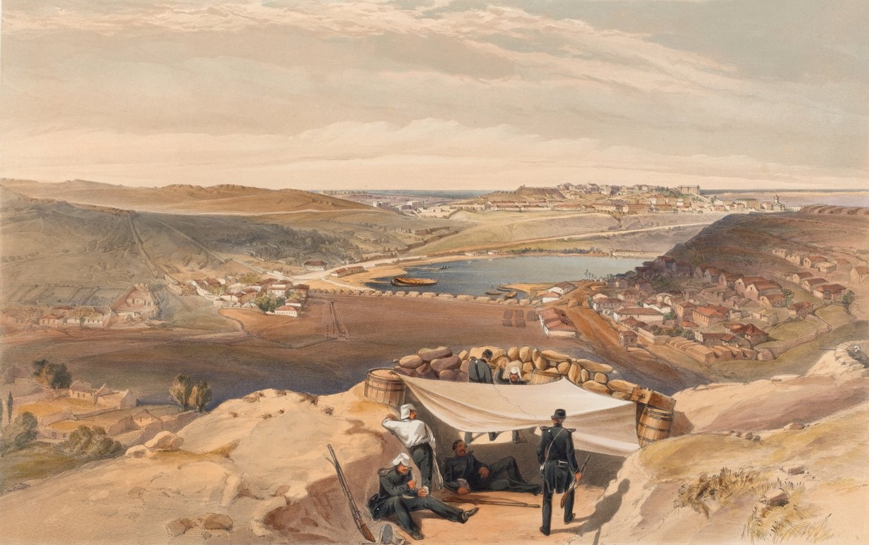 ?The Town Batteries or Interior Fortifications of Sebastopol fra den avanserte parallellen til Chapman