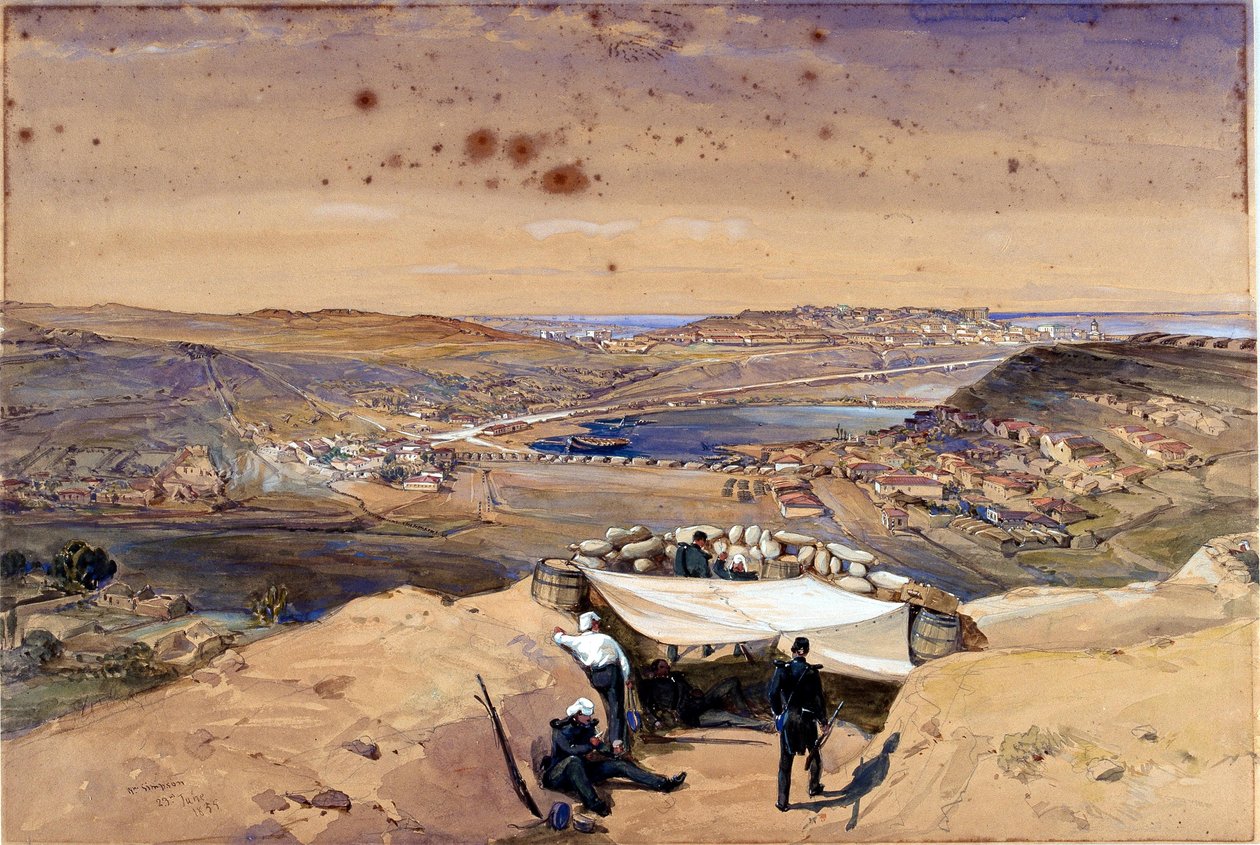 ?Bybatterier eller innvendige befestninger i Sebastopol, 23. juni 1855? av William Crimea Simpson