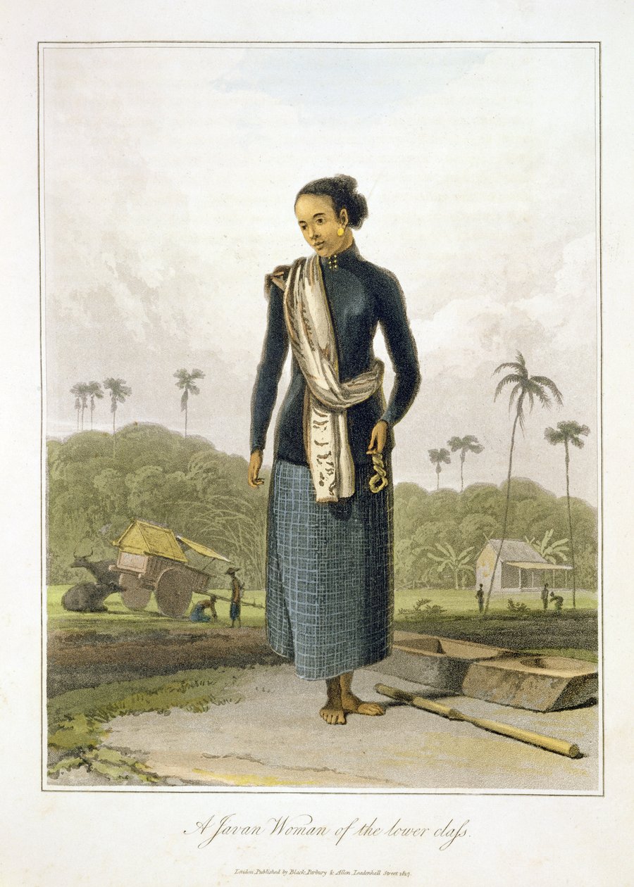 A Javan Woman of the Lower Class, plate 3 fra Vol. I av 