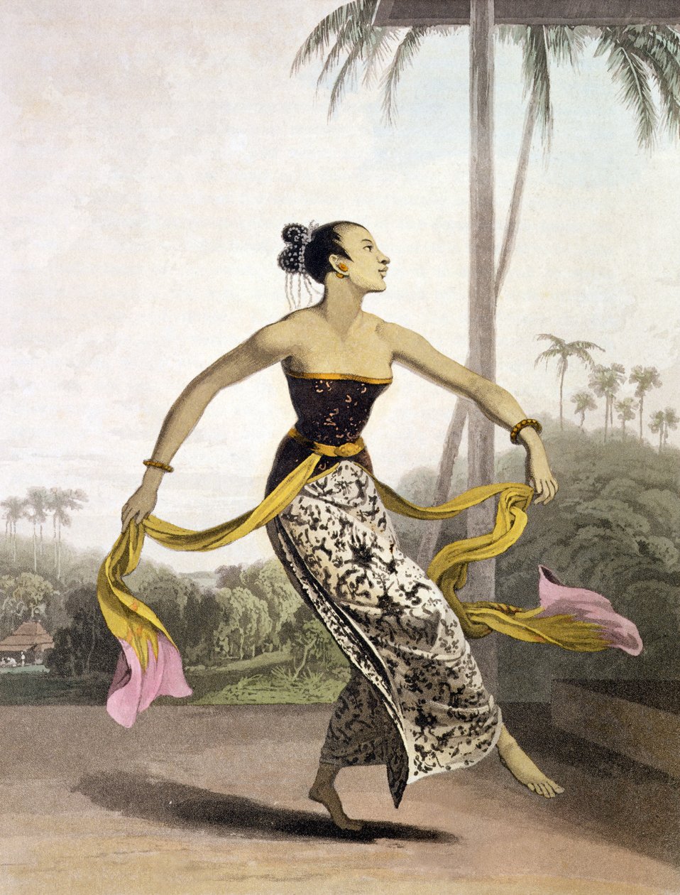 A Ronggeng or Dancing Girl, plate 21 fra Vol. I av 