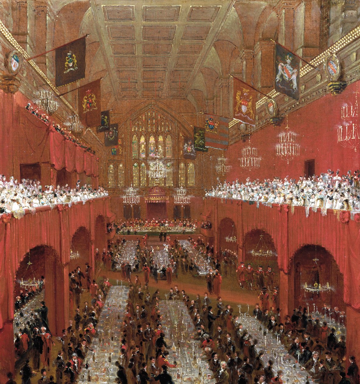 Bankett i Guildhall, City of London, 1814. av William Daniell