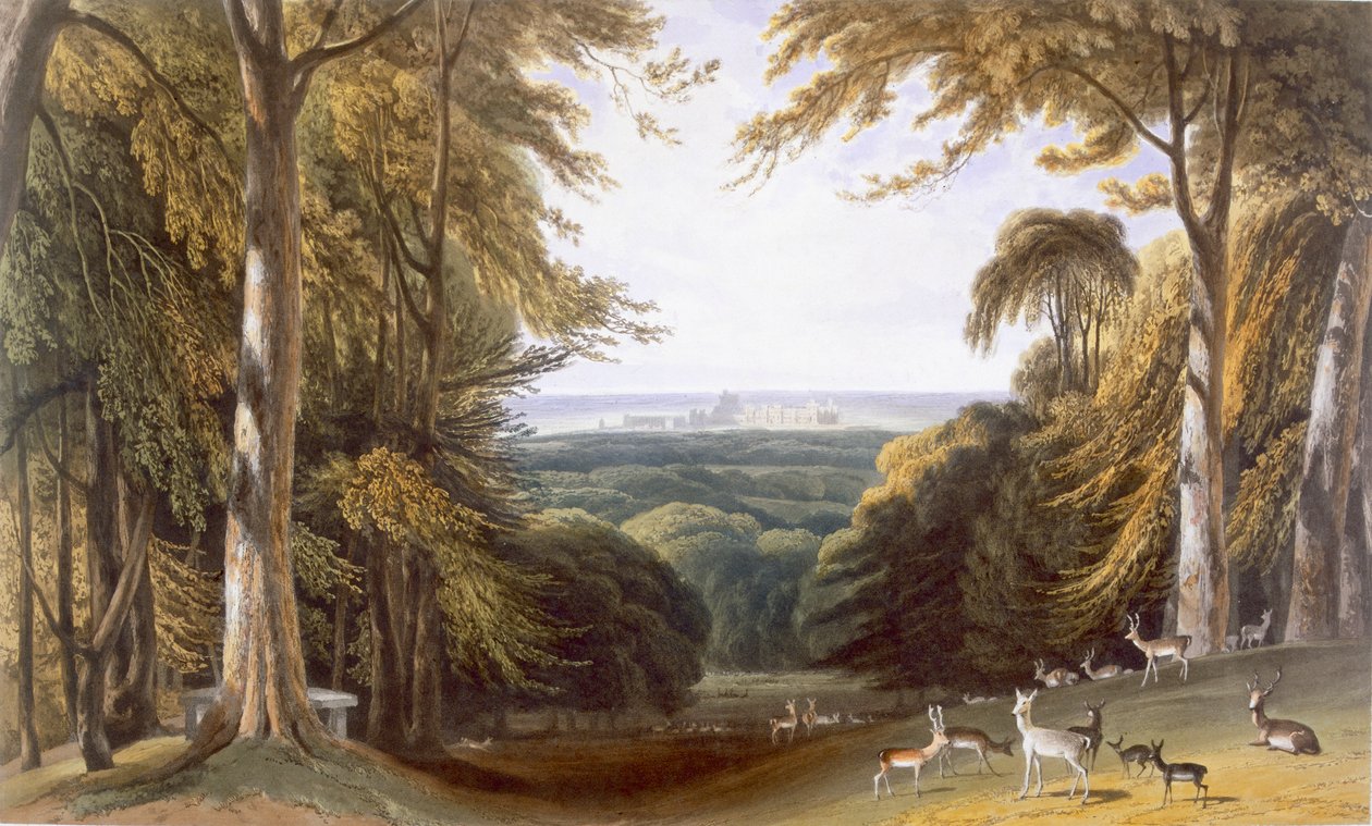 Glen i Windsor Park nær Bishops Gate, c1827-30. av William Daniell
