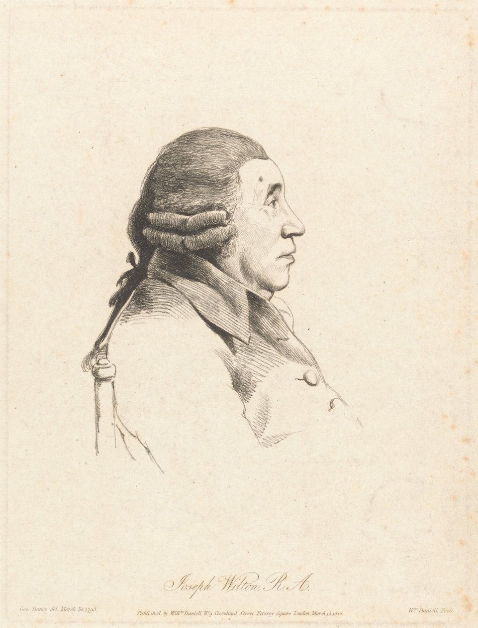 Joseph Wilton, R.A. av William Daniell