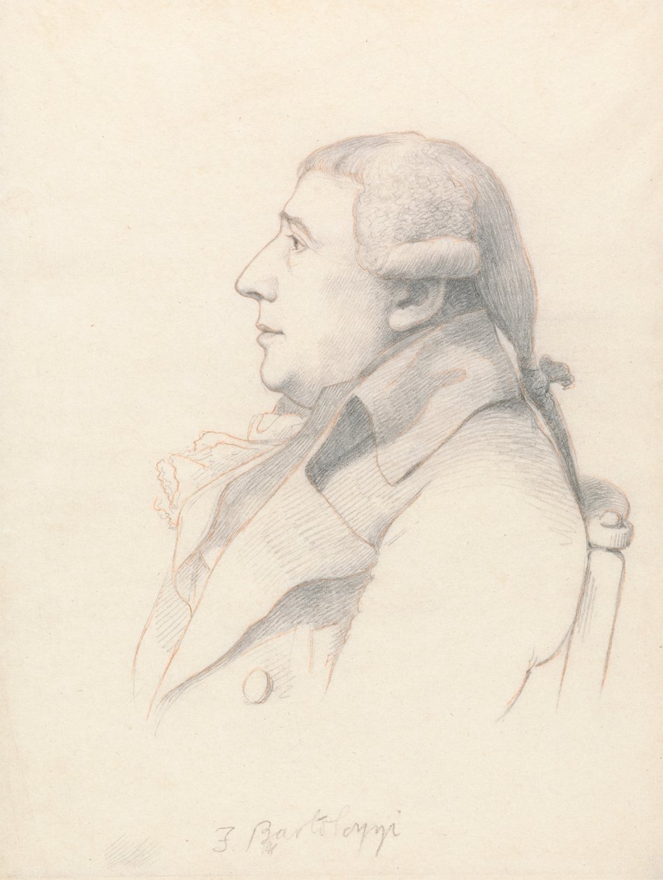 Portrett av Francesco Bartolozzi av William Daniell