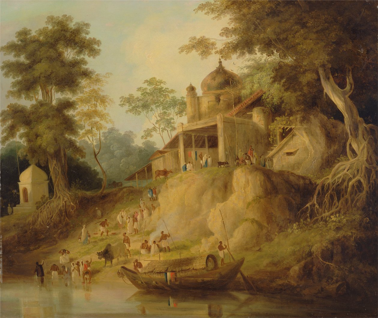 Bankene til Ganges av William Daniell