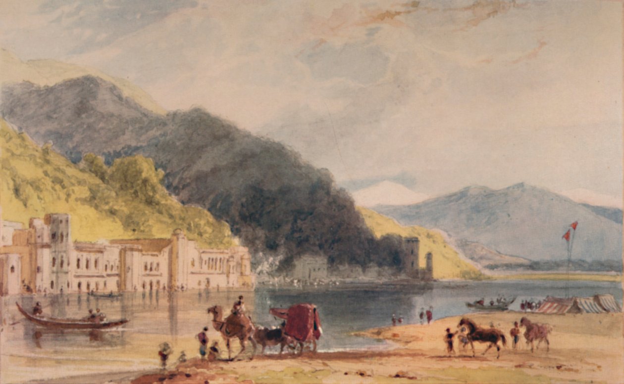 Hurduwar - der Ganges kommer inn i Hindoostan-slettene, c1786-1791, 1935 av William Daniell