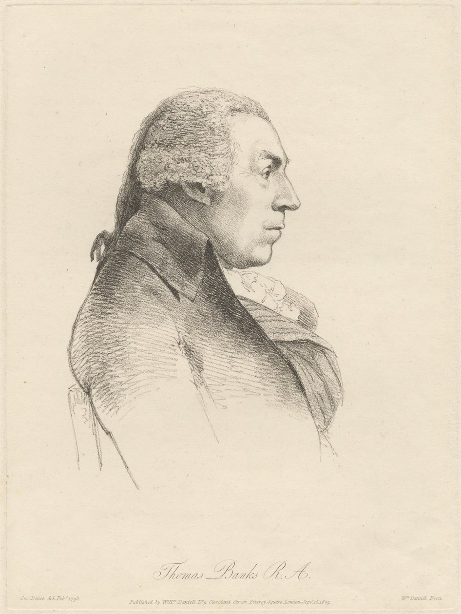 Thomas Banks, R.A. av William Daniell